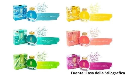 tintas estilográfica colores alegres originales
